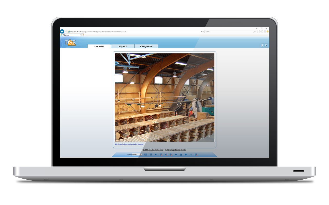 Controllo telecamera IP da browser